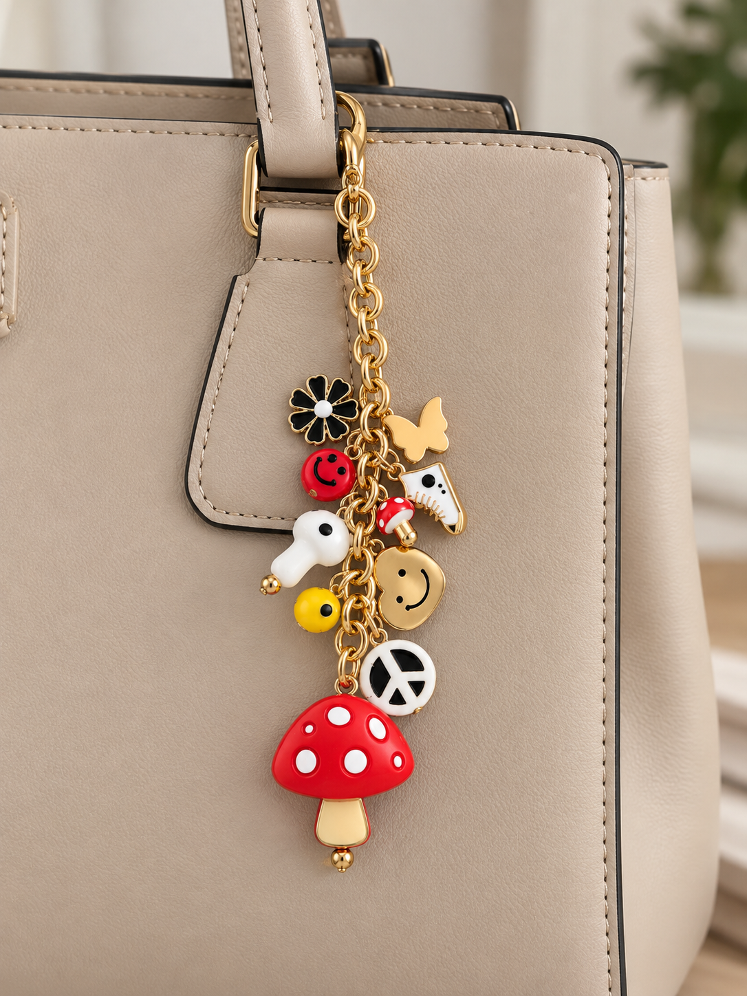 Good Vibes Mushroom Bag Charm