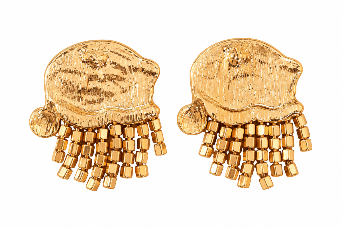 Santa Baby Pearl Fringe Earrings