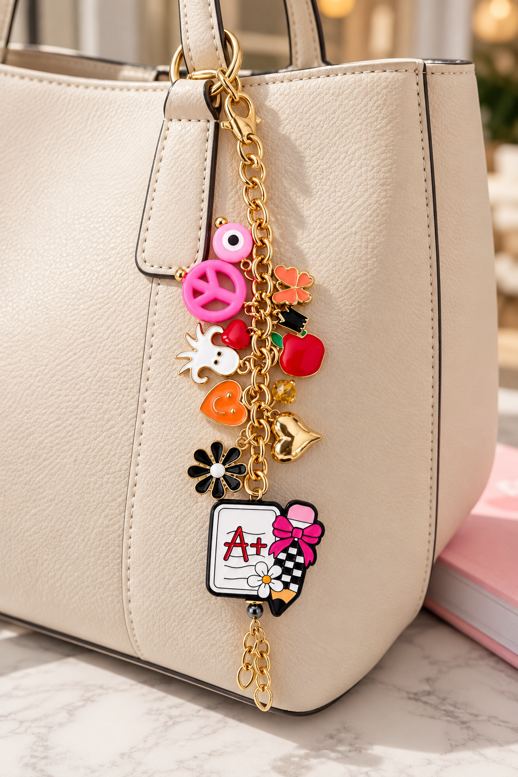 The A+ Teacher Charm Chain