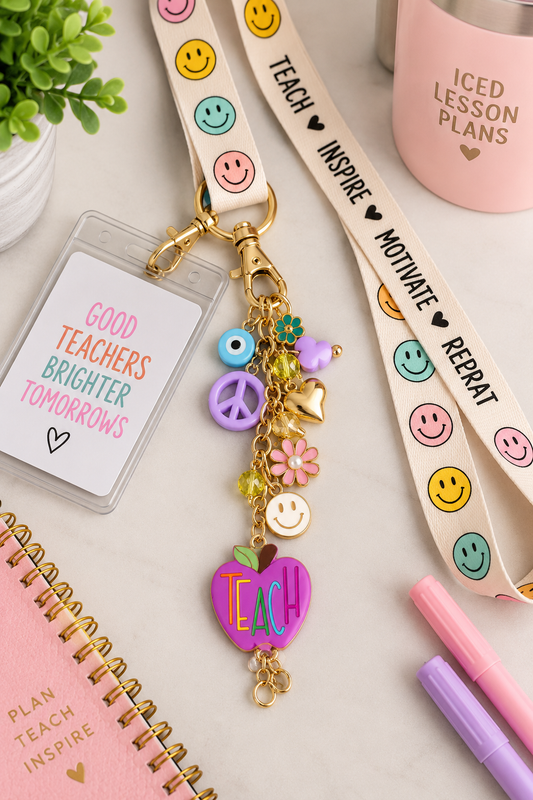 Teacher’s Pet Pink Apple Bag Charm
