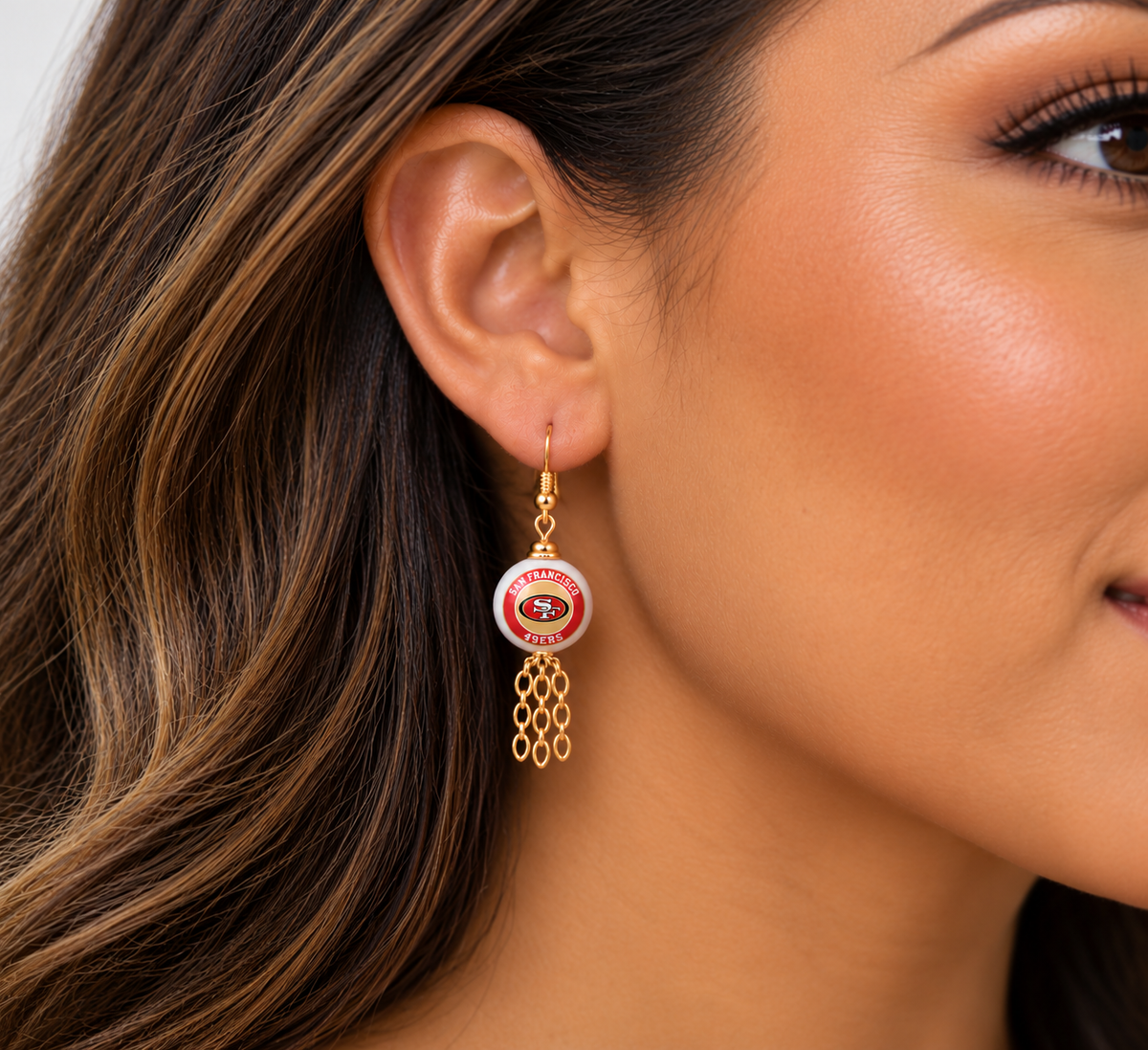 SF 49ers Gold Rush Spirit Earrings