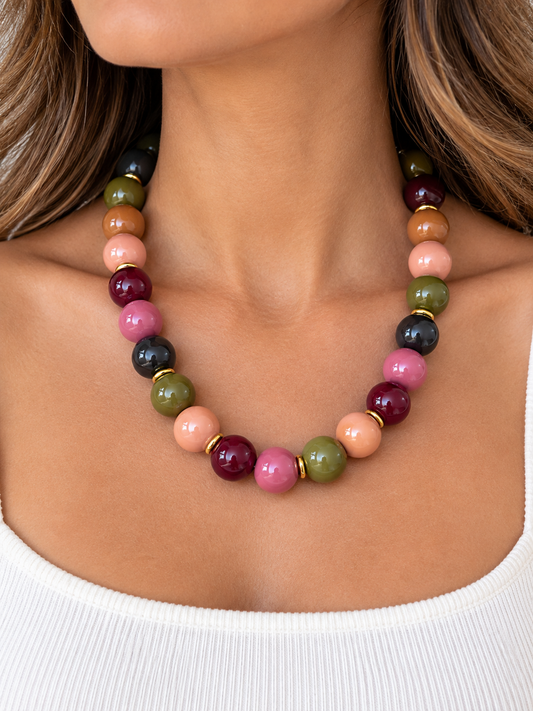 Autumn Muse Beaded Necklace