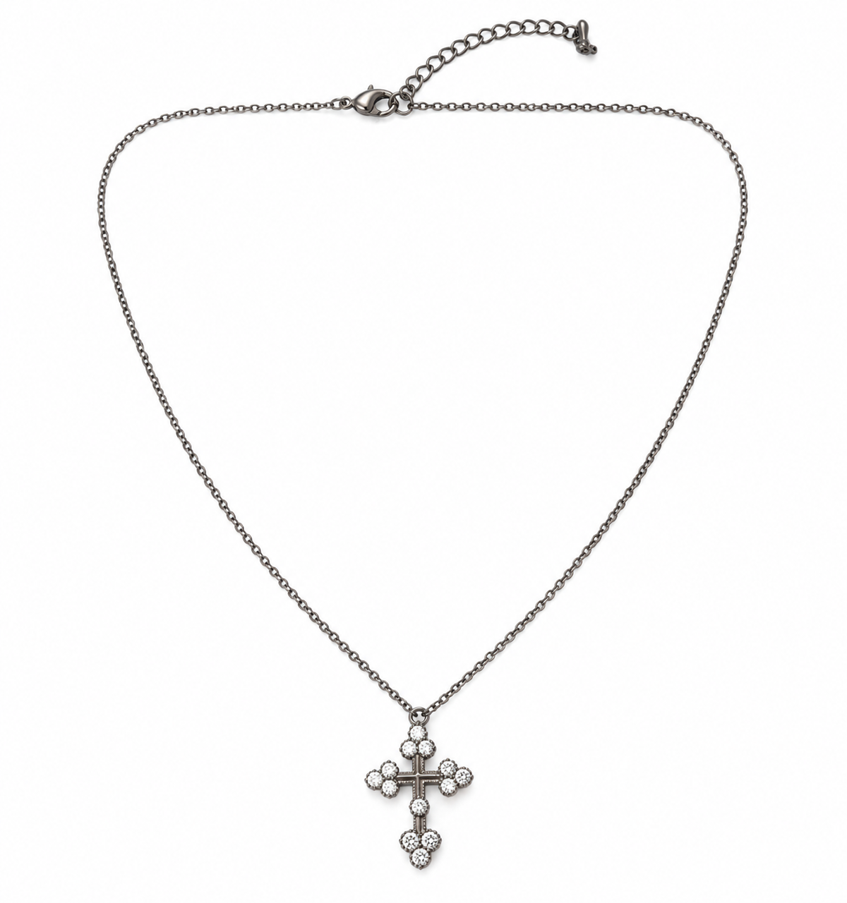 Heirloom Rhinestone Cross Necklace