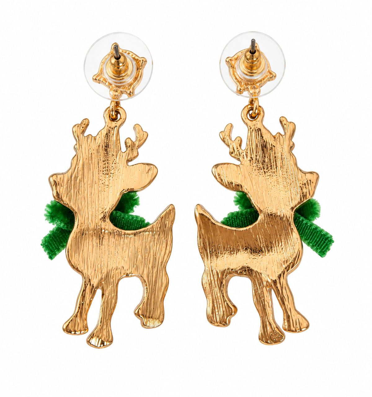 Festive Reindeer Pearl Drop Earrings