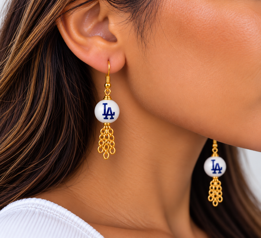 LA Dodgers Blue & Gold Spirit Earrings