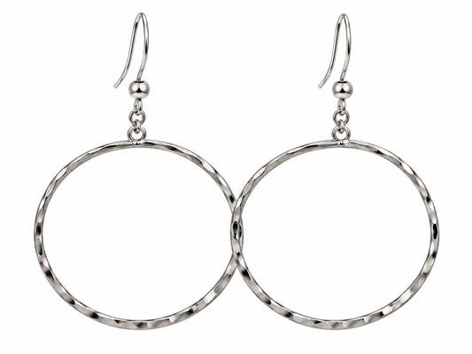 Hammered Statement Hoop Earrings
