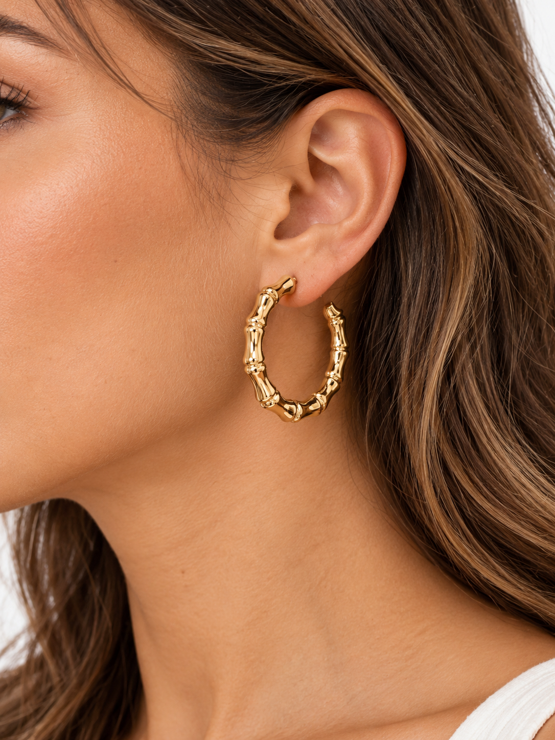 Bamboo Luxe Hoop Earrings