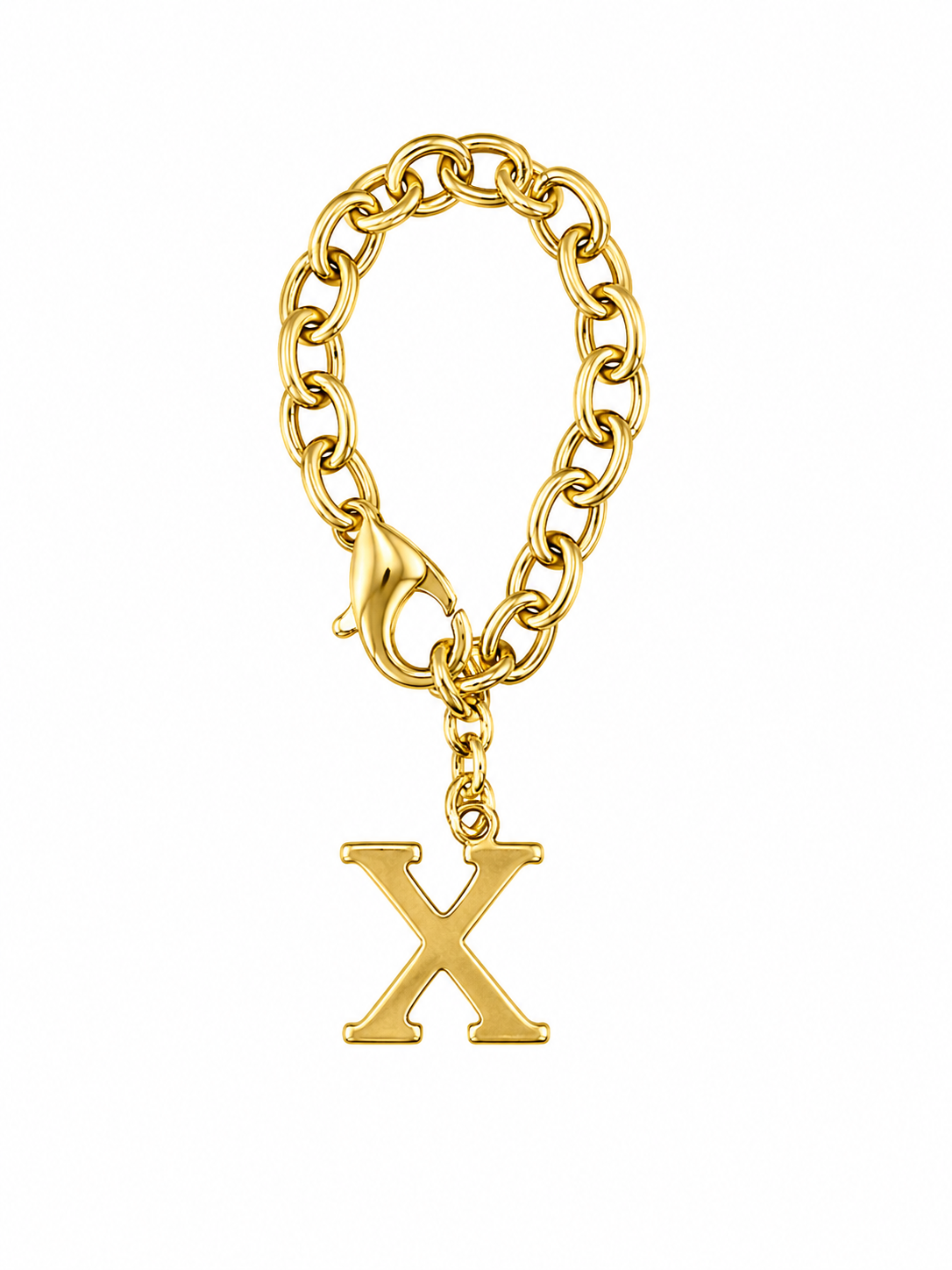 Gold Initial Link Charm