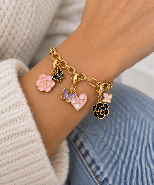 Midnight Bloom Charm Set
