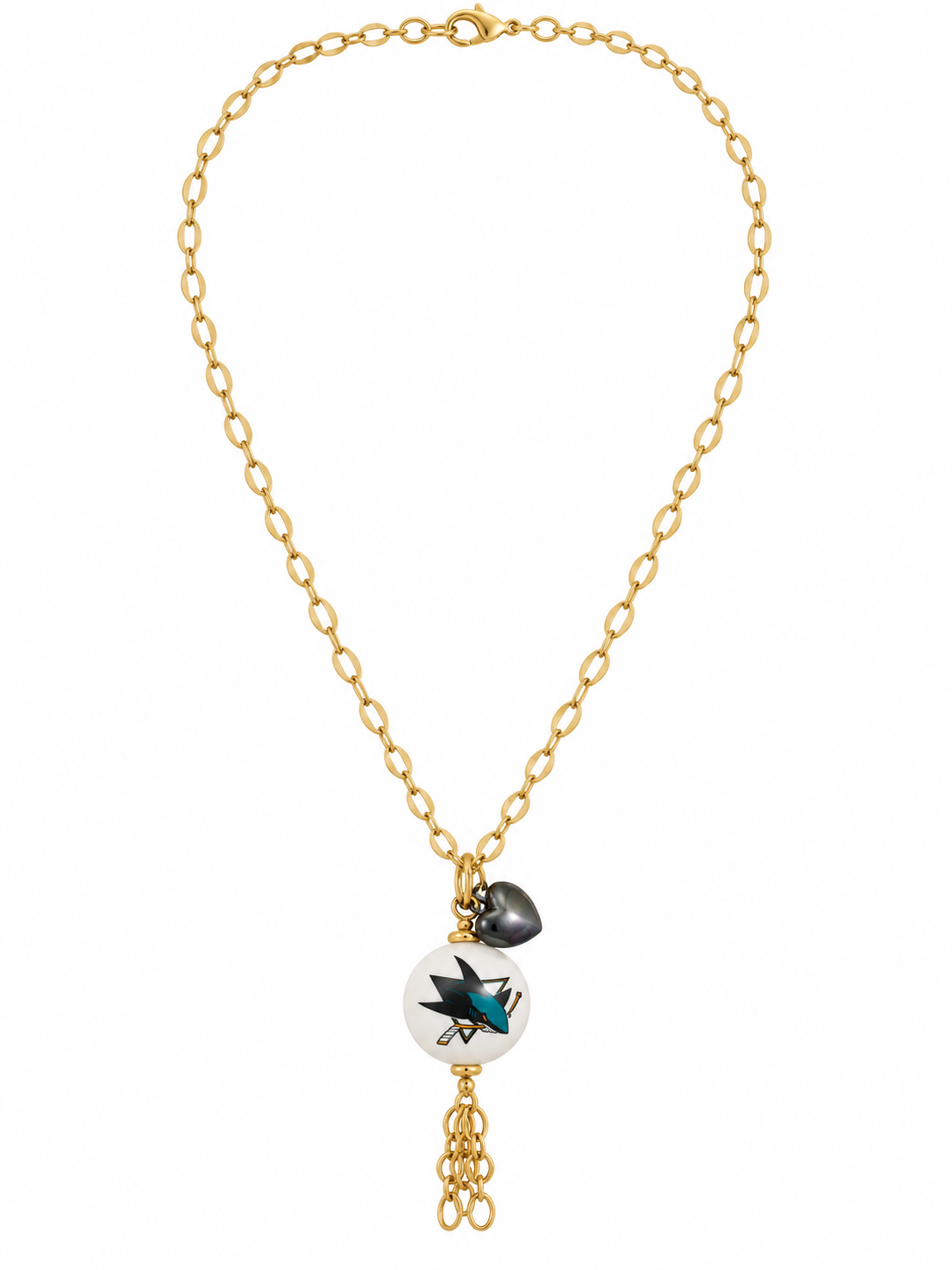 Sharks Spirit Gold Charm Necklace