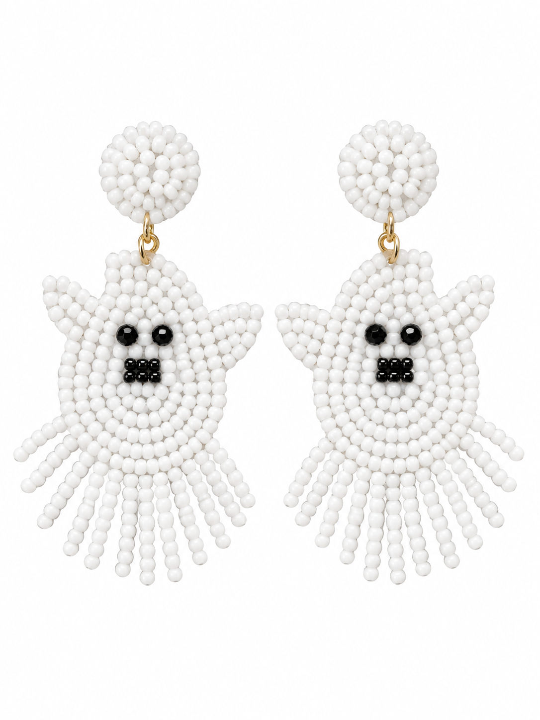 Boo-tiful Beaded Ghost Earrings