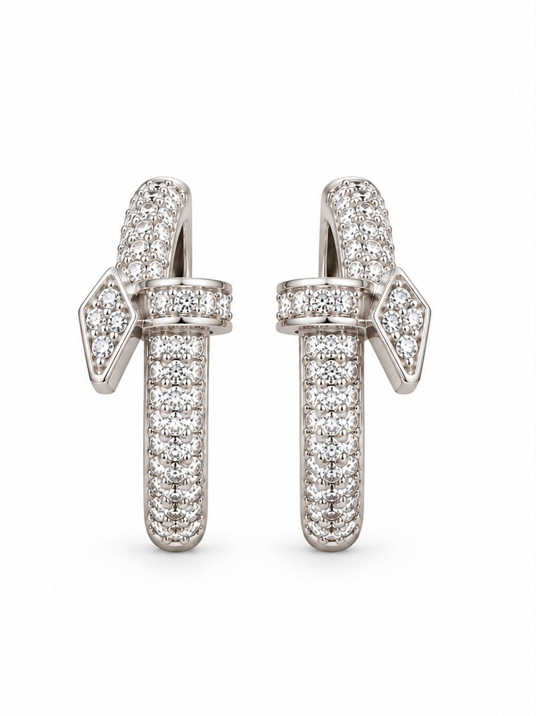 Rhinestone Pavé Nail Head Earrings