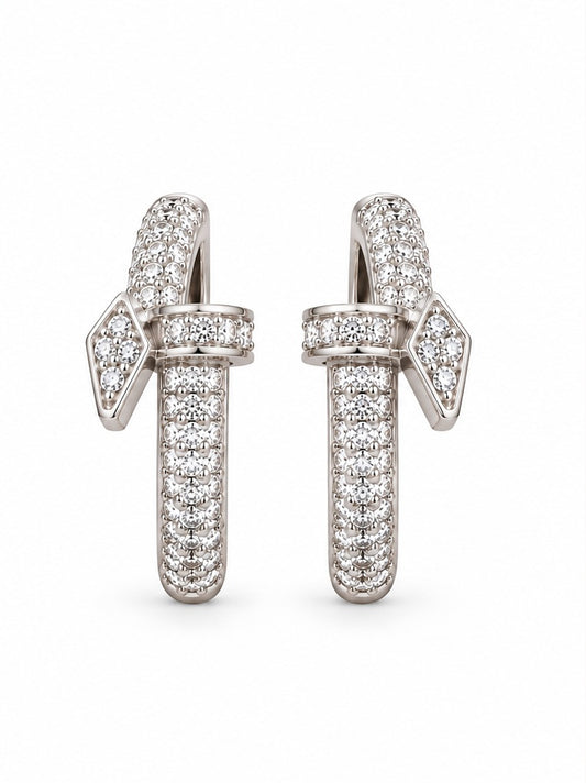 Rhinestone Pavé Nail Head Earrings