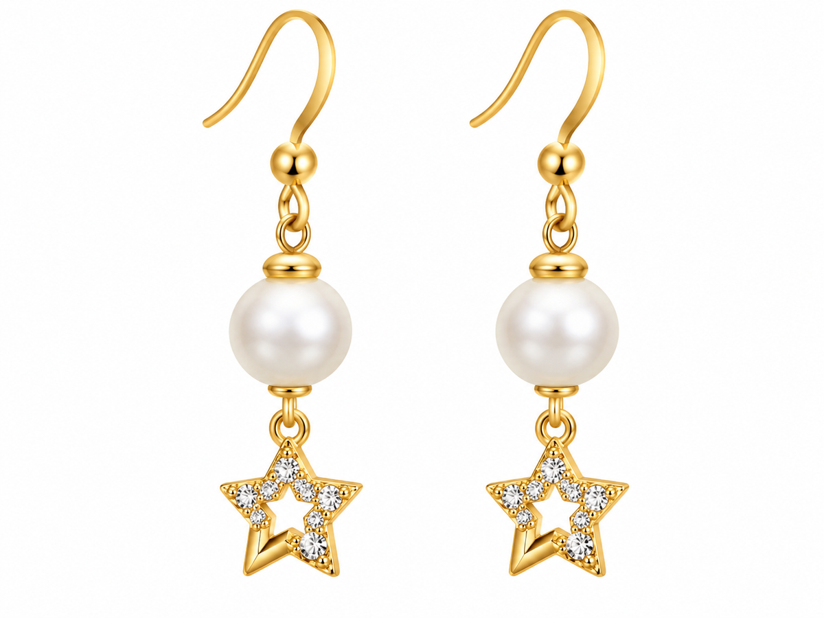 Starlight Pearl Drop Earrings