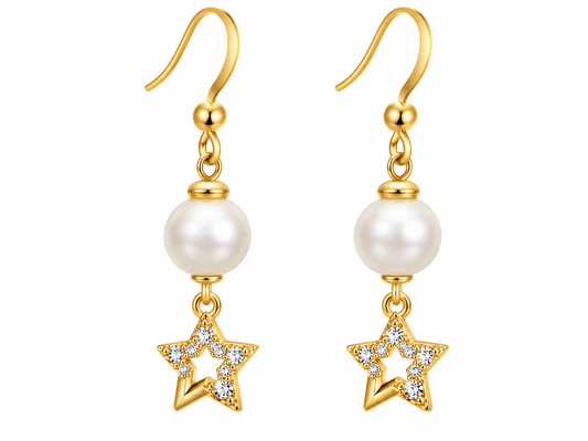 Starlight Pearl Drop Earrings