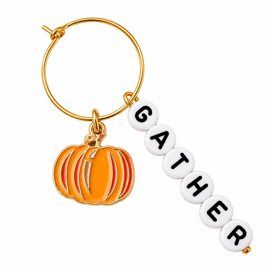 Pumpkin Gather Wine Charm