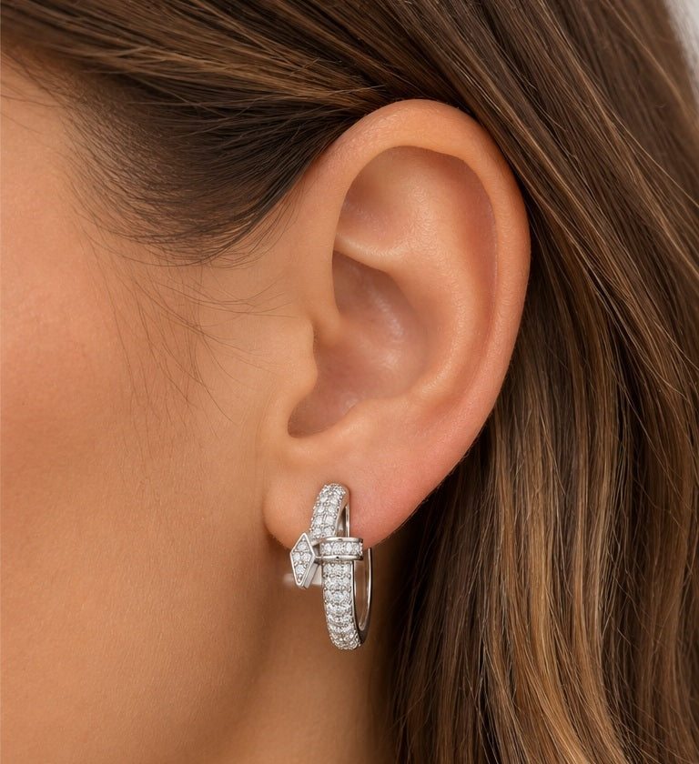 Rhinestone Pavé Nail Head Earrings