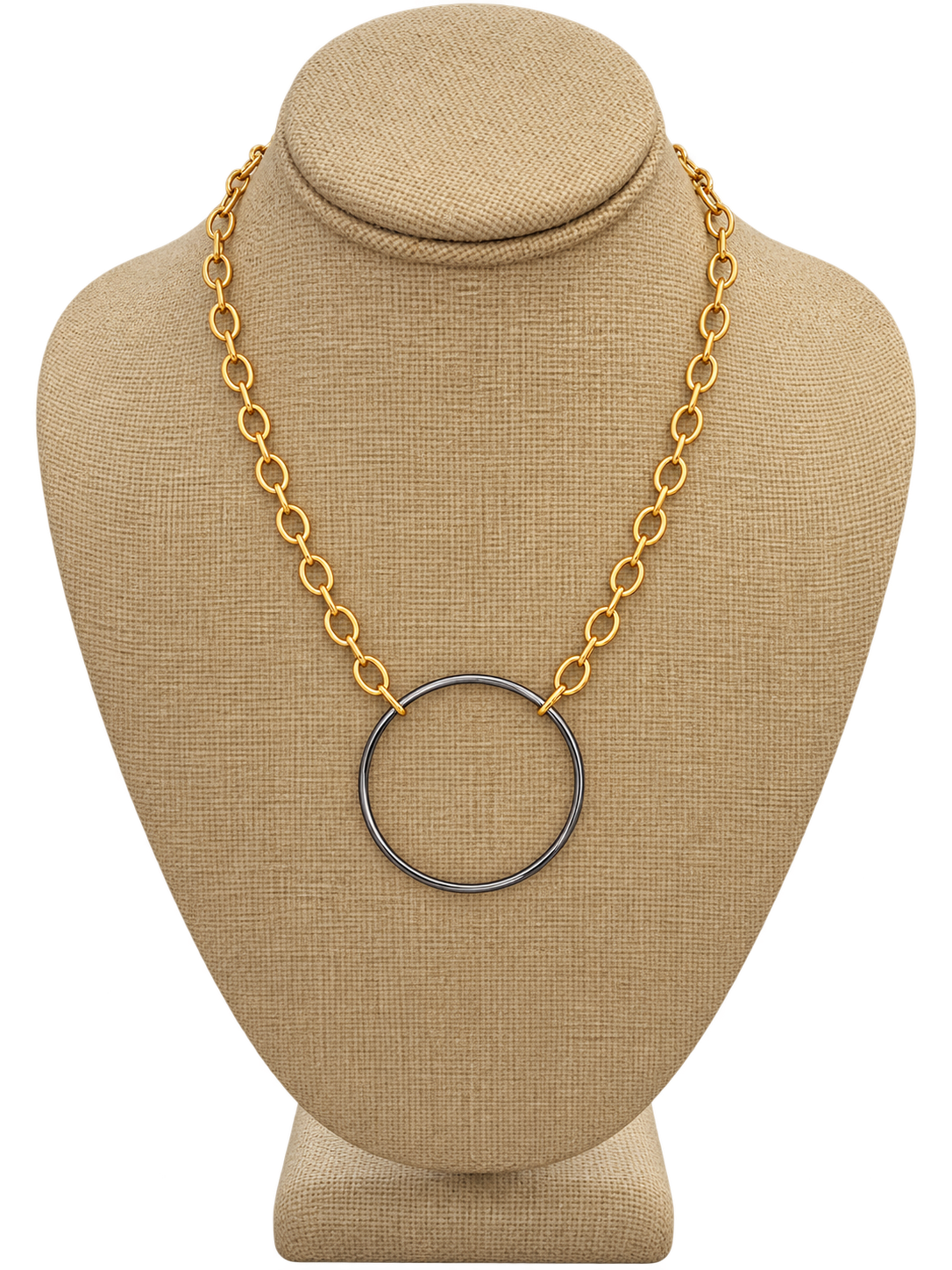 Large Artisan Ring Pendant Necklace