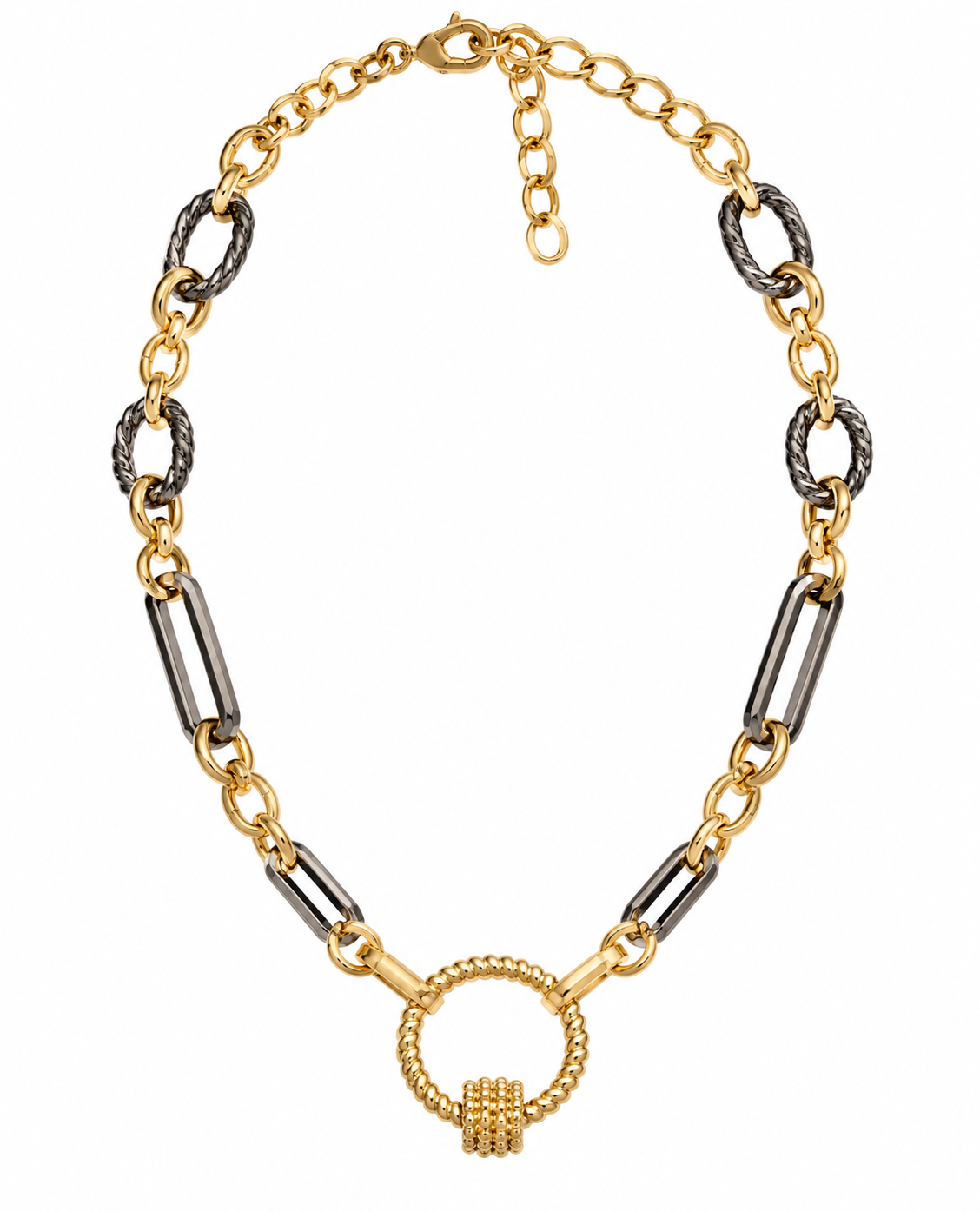 Mixed Metal Modern Muse Link Necklace