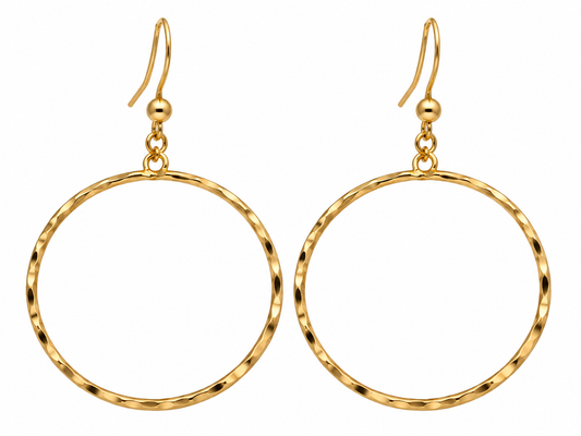 Hammered Statement Hoop Earrings