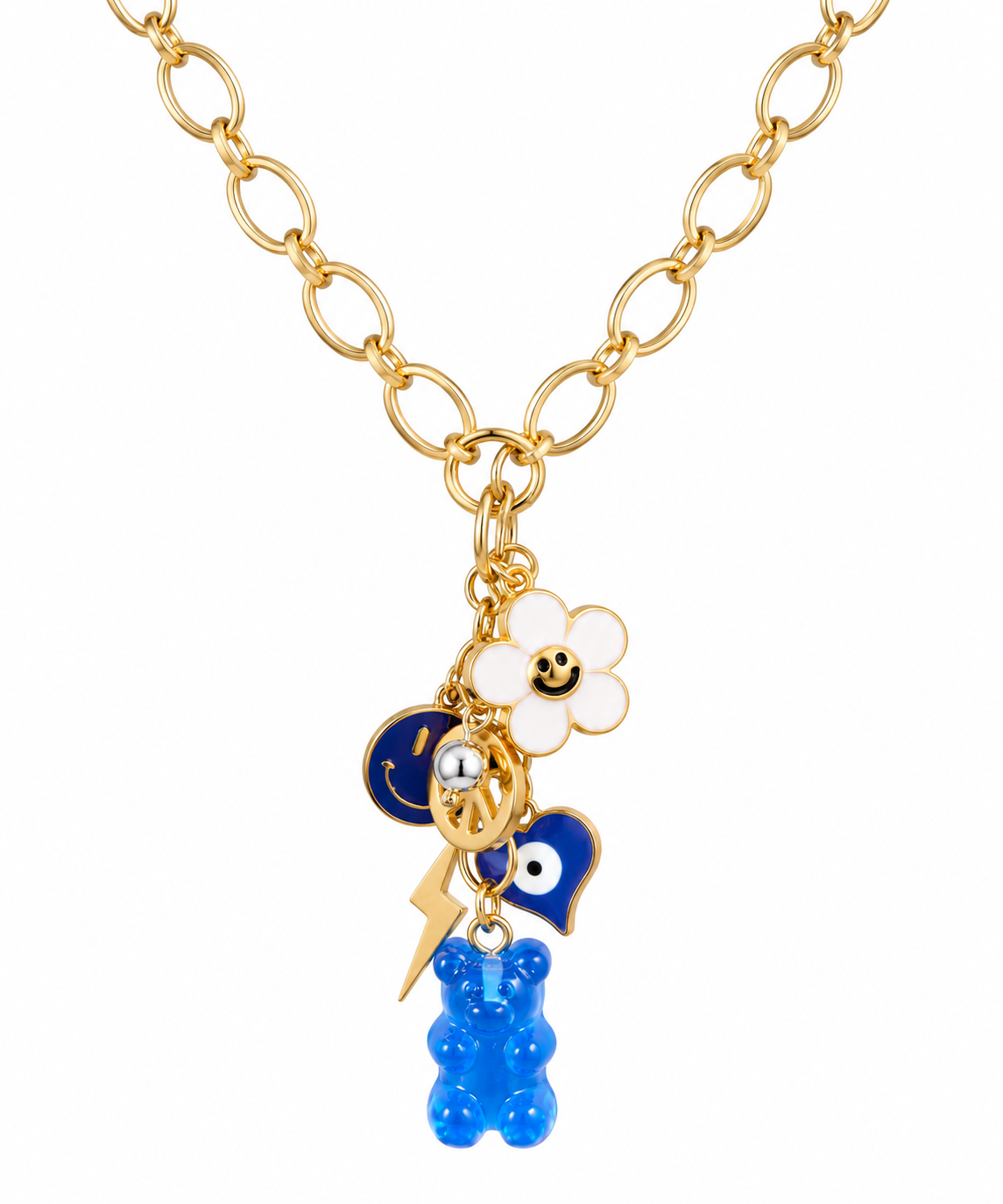 Gummy Bear Blue Crush Charm Necklace