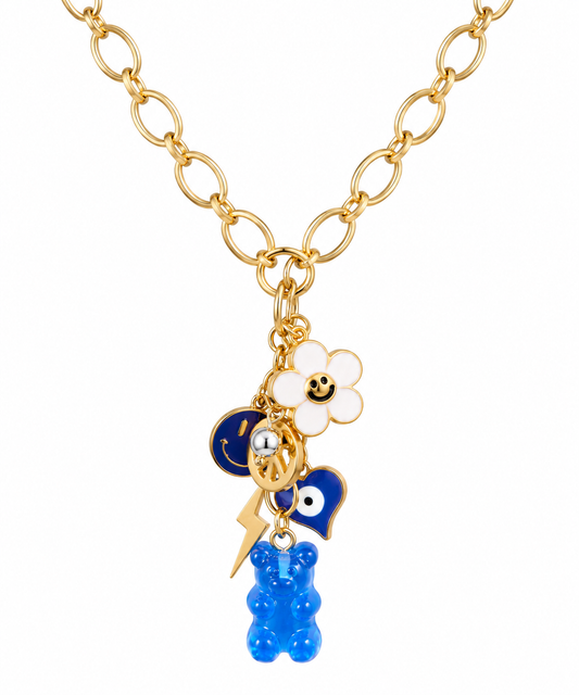 Gummy Bear Blue Crush Charm Necklace