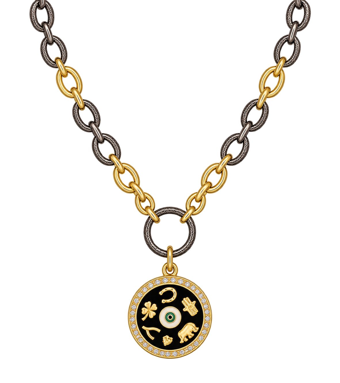 Lucky You Mixed Metal Necklace