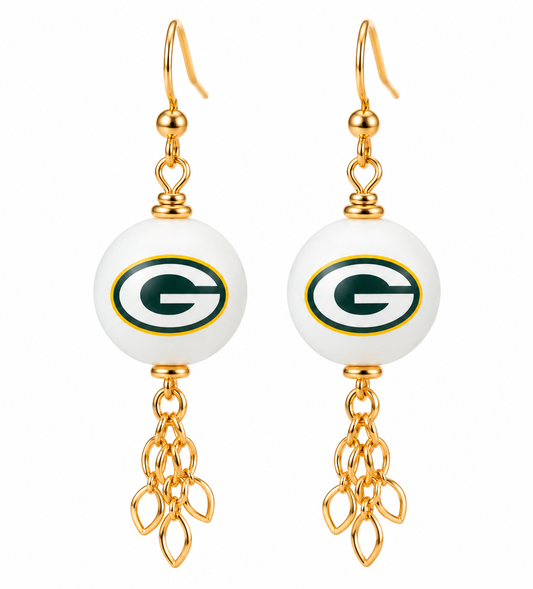 Packers Game Day Glam Tassel Earrings