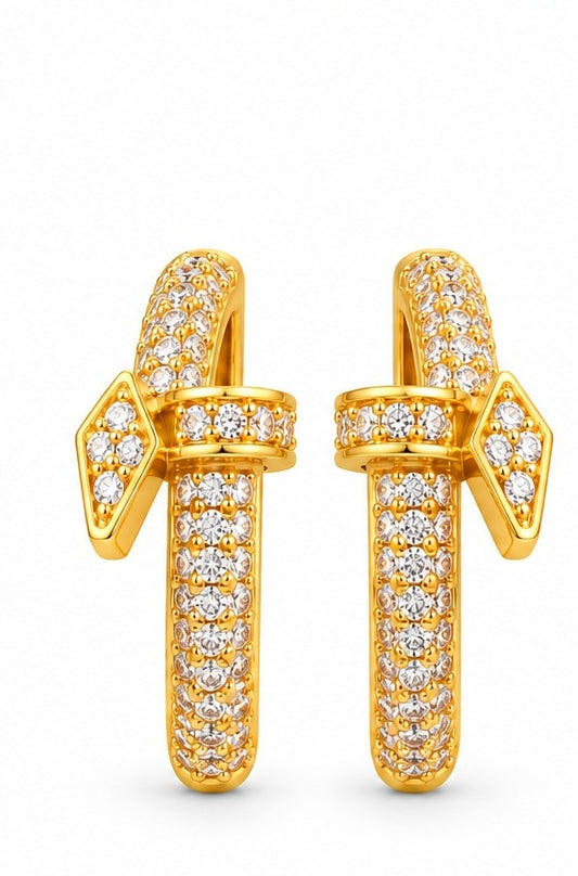 Rhinestone Pavé Nail Head Earrings