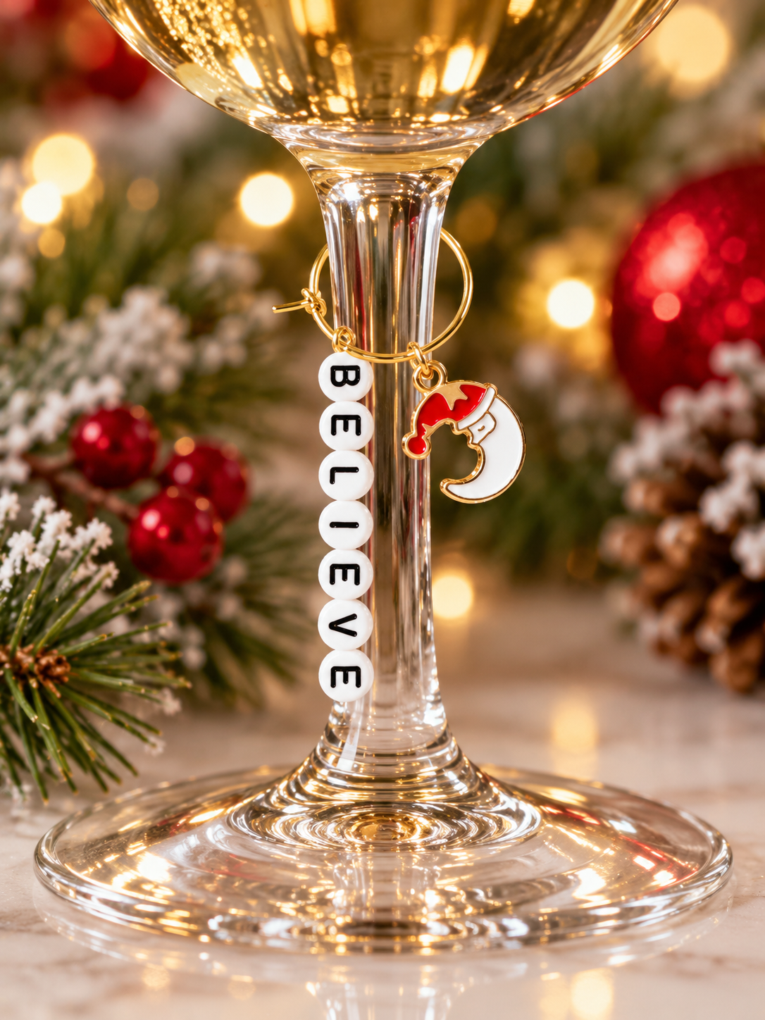 Christmas Wishes Wine Charm