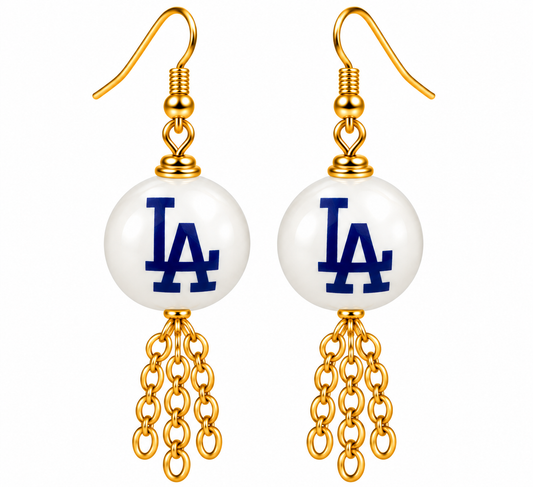 LA Dodgers Blue & Gold Spirit Earrings