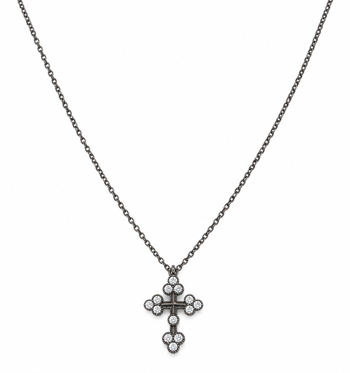 Heirloom Rhinestone Cross Necklace