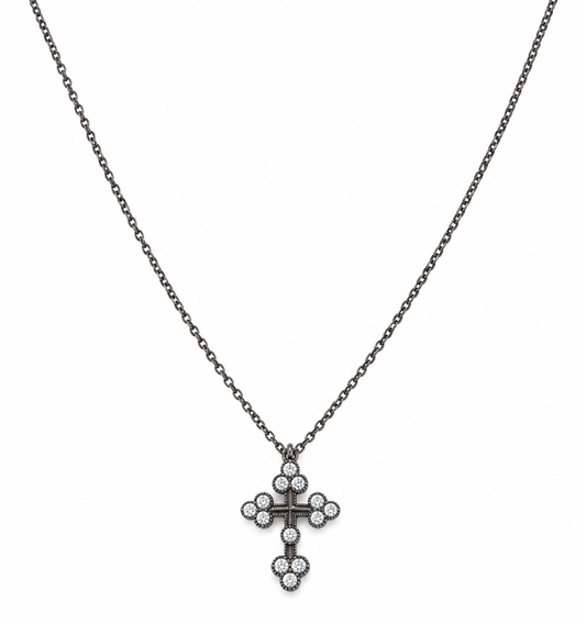 Heirloom Rhinestone Cross Necklace