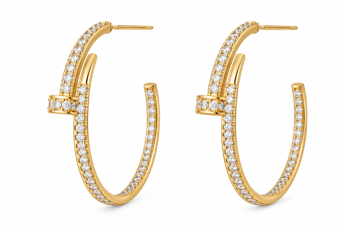 Luxe Wrap Sparkle Hoops