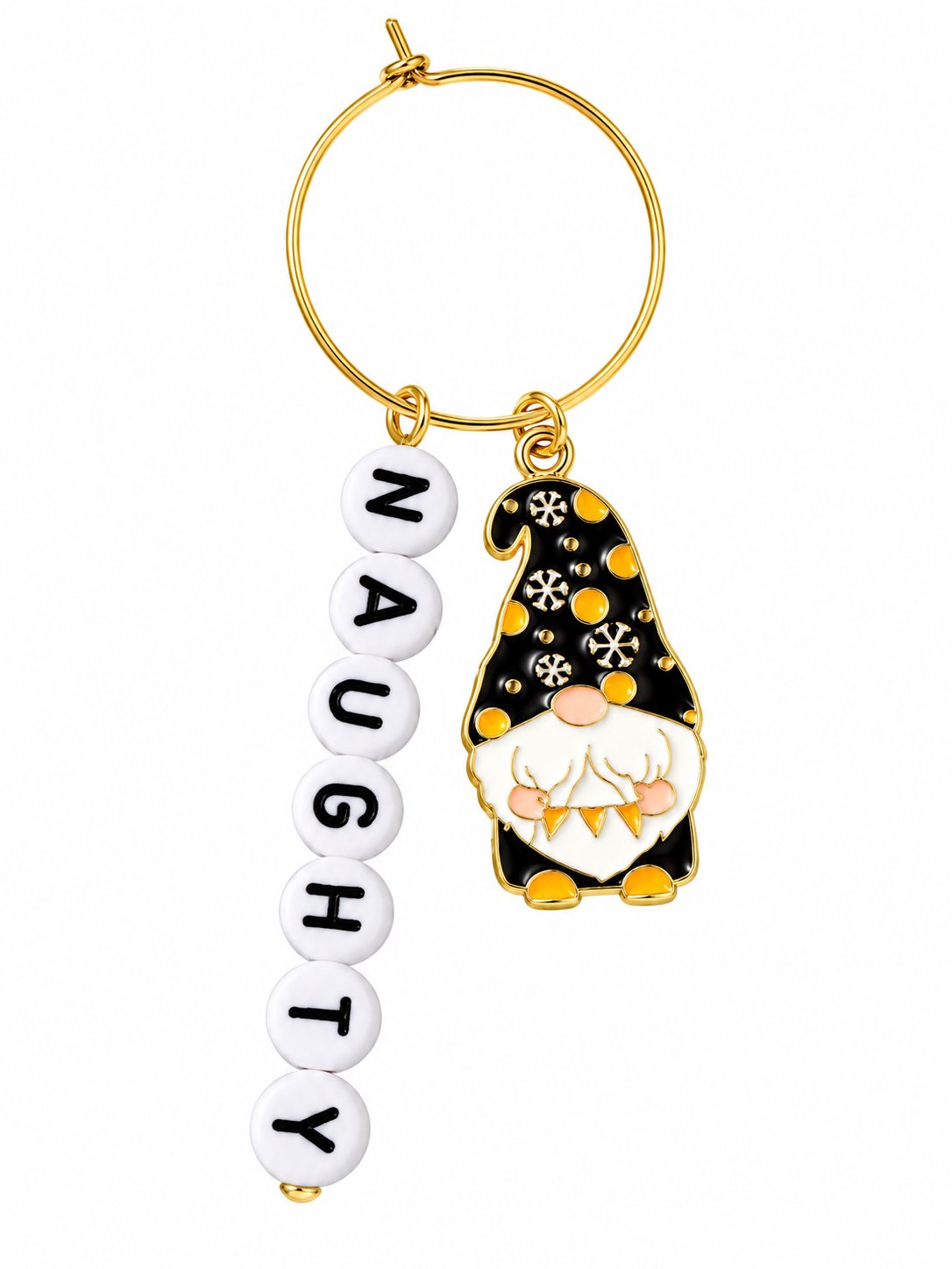 Naughty List Wine Charm