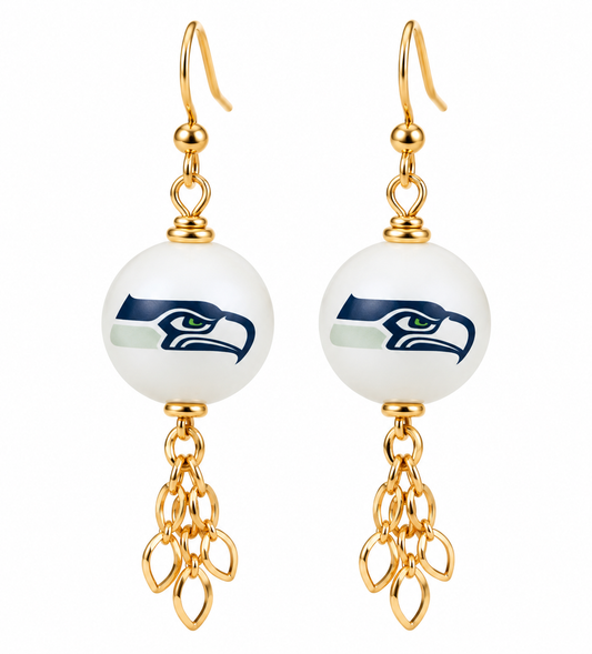Seahawks Game Day Glam Tassel Earrings