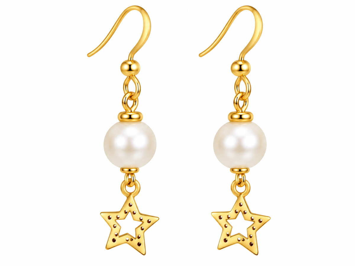 Starlight Pearl Drop Earrings