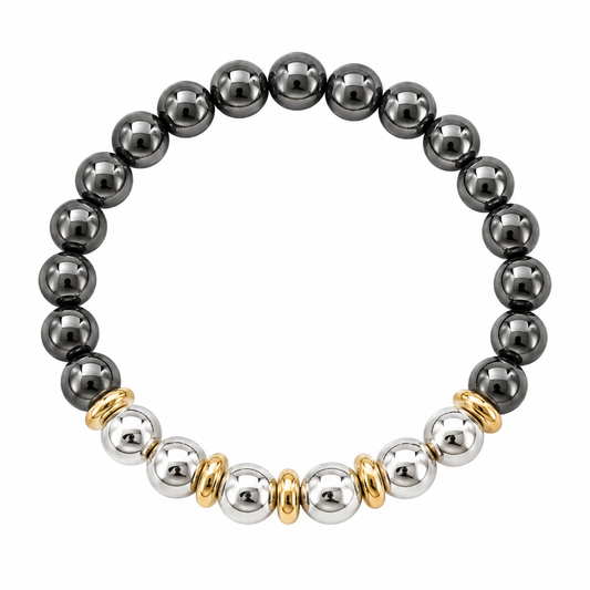 Tri-Tone Harmony Stretch Bracelet