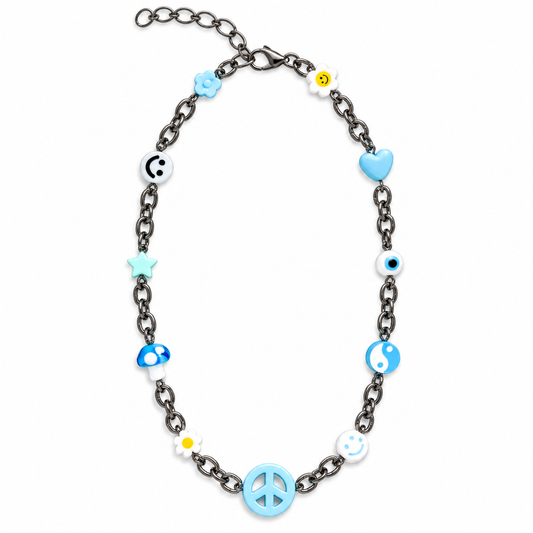 Blue Skies & Good Vibes Charm Necklace