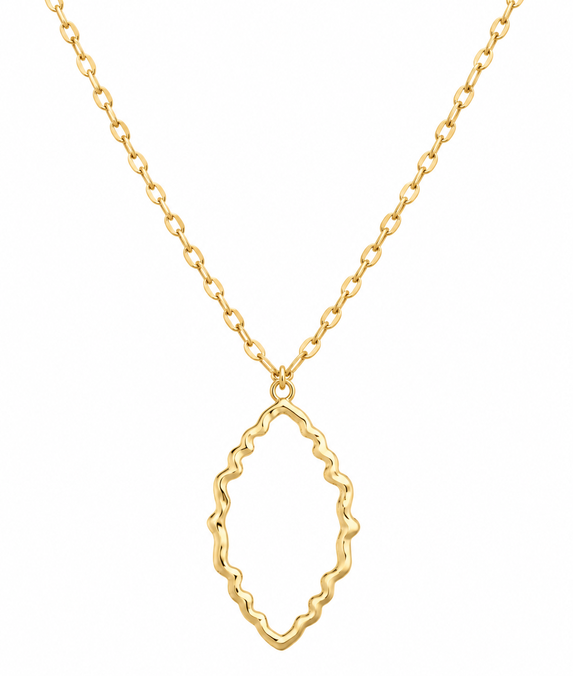 Golden Waves Pendant Necklace