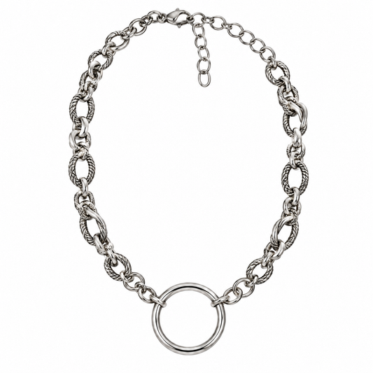 Silver Circle of Style Mixed Metal Necklace