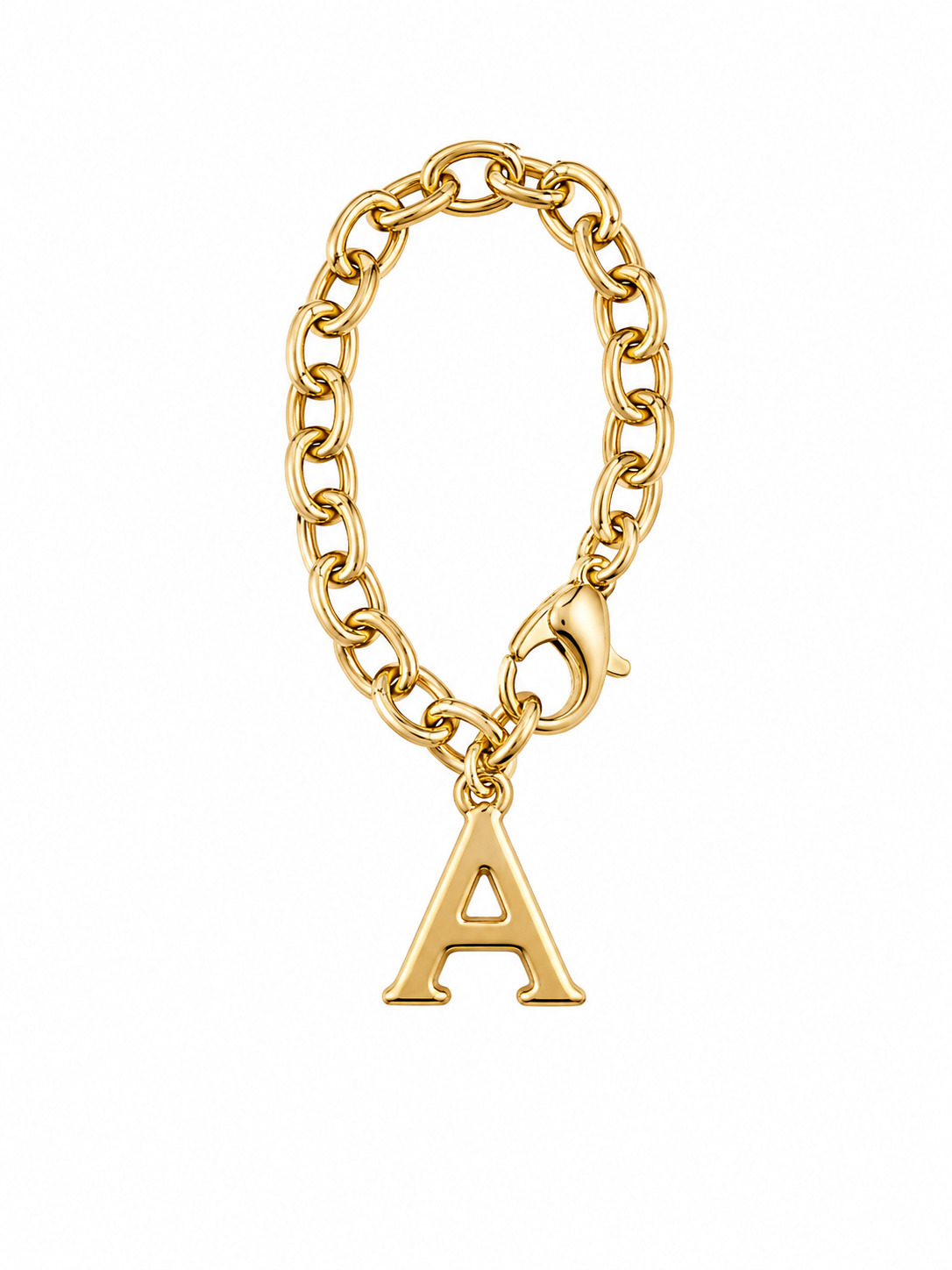 Gold Initial Link Charm