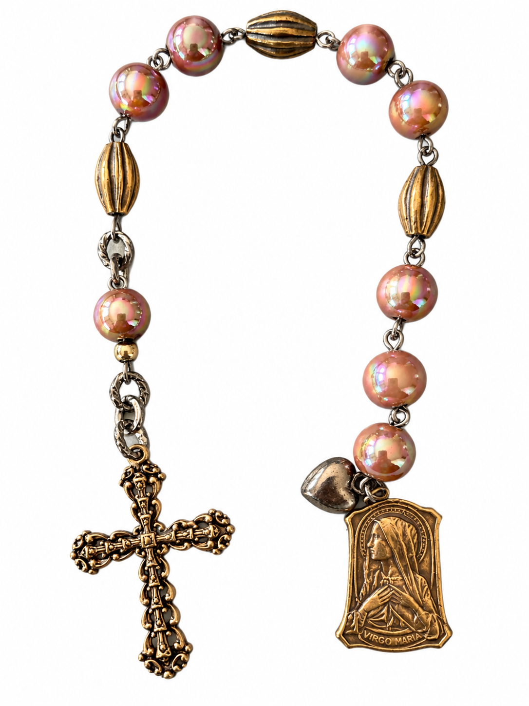 Vintage Rose Faith Pocket Prayer Beads