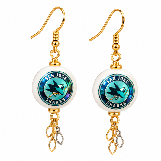San Jose Hockey Game Day Glam Earrings