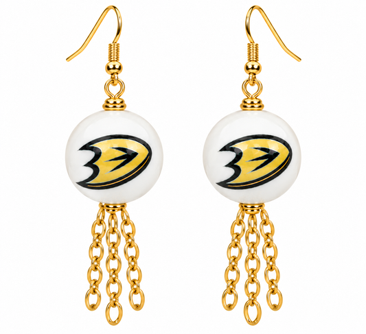 Anaheim Hockey Spirit Chain Earrings