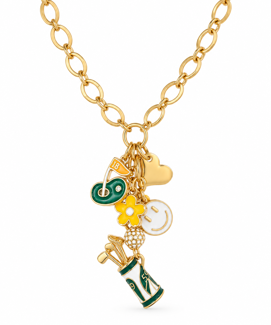 Tee Time & Sunshine Charm Necklace
