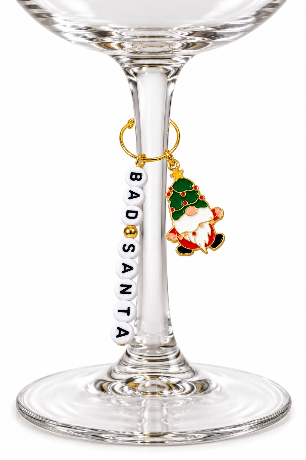 Bad Santa Wine Charm