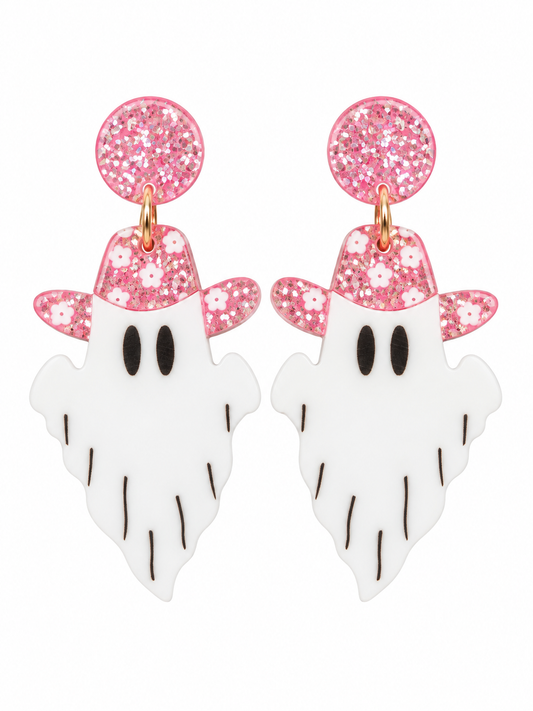 Pink Rodeo Ghost Earrings