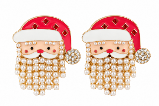 Santa Baby Pearl Fringe Earrings