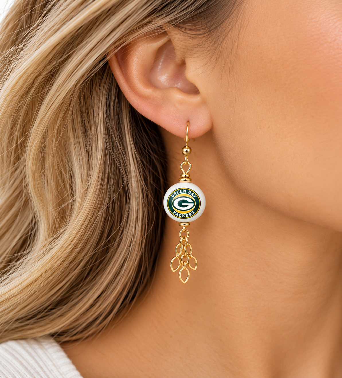 Packers Game Day Glam Tassel Earrings